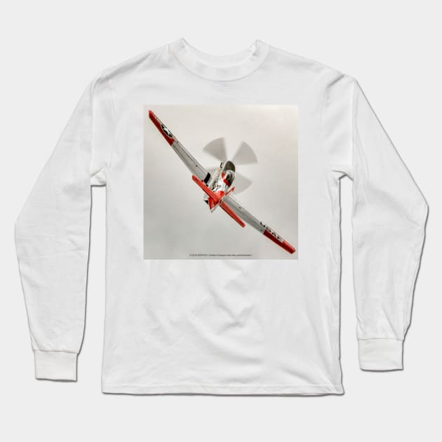 P-51D Mustang Climbing Bank Long Sleeve T-Shirt by acefox1